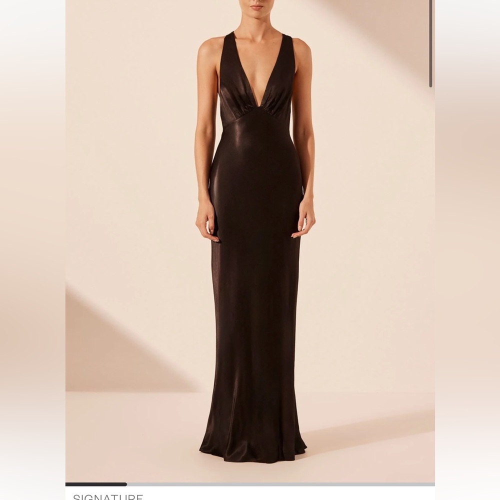 Shona Joy La Lune Plunged Cross Back Mack Dress